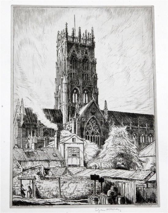 Edgar Holloway (1914-2008) St Georges, Doncaster 1981 258 x 184mm (15)